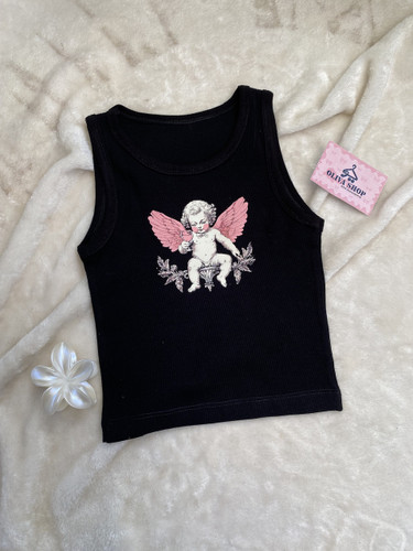 کراپ حلقه ای مشکی فرشته