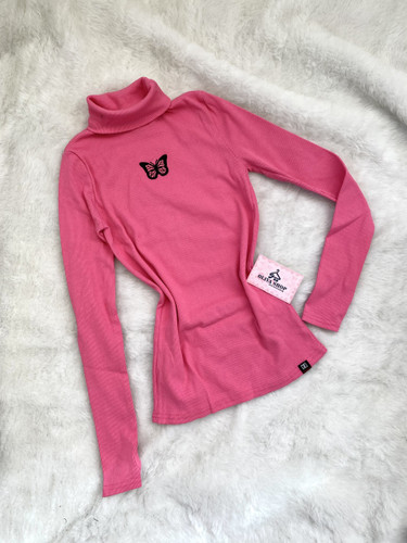 بلوز فینگردار پروانه صورتی