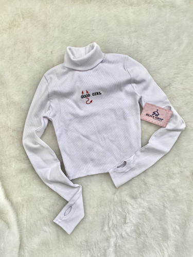 استین بلند good girl سفید