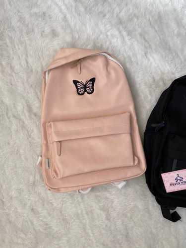 کوله چرم صورتی پروانه